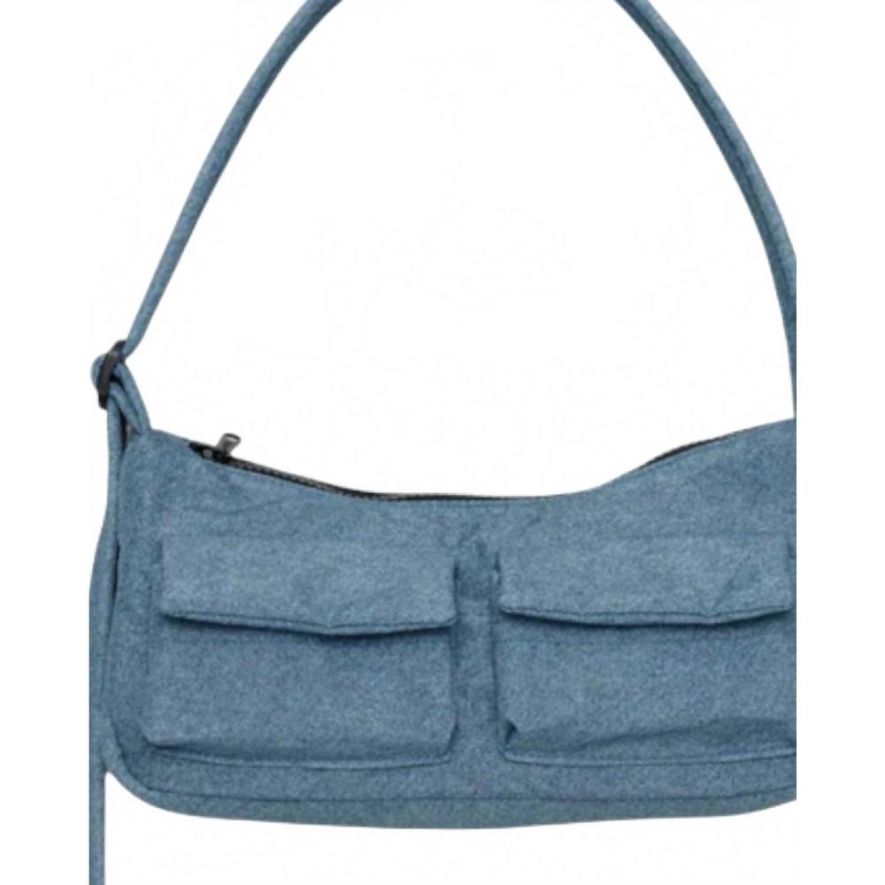 NEW BAGGU women's cargo shoulder bag in digital denim - Picture 2 of 2